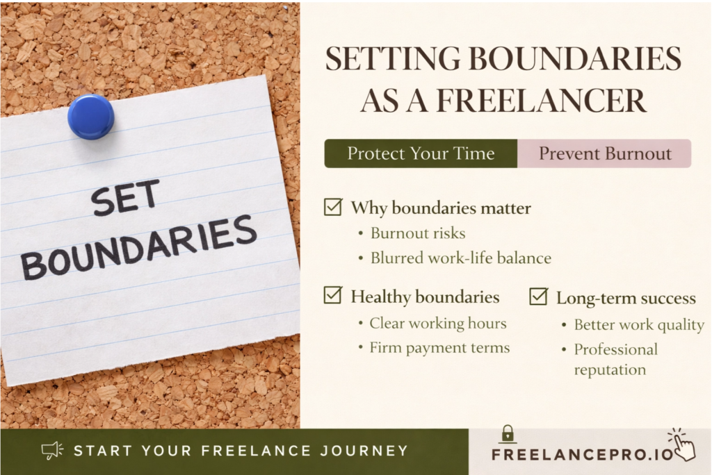 Setting boundaries as a freelancer to protect time, prevent burnout and build long-term success