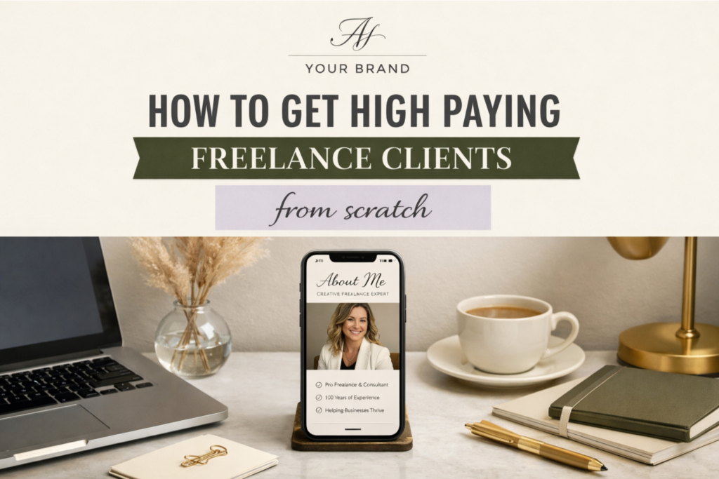 How to get high paying freelance clients by building a strong personal brand and professional online presence