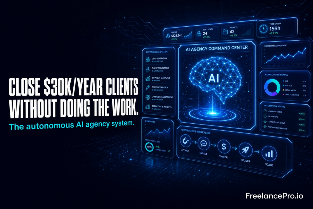 AI agency command center dashboard showing autonomous marketing fulfillment system for agency owners