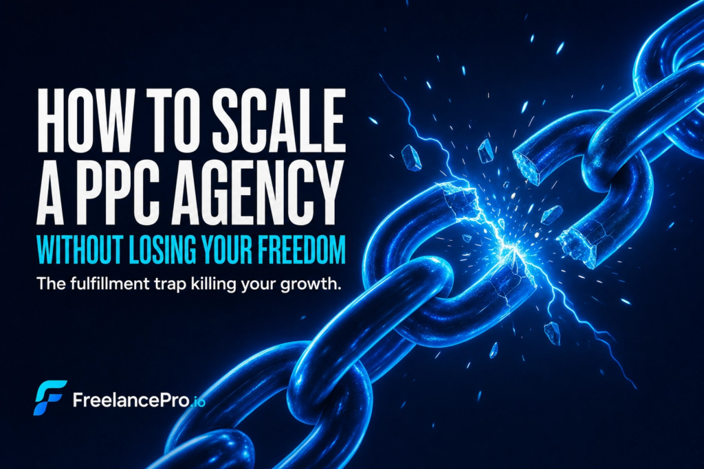 How to scale a PPC agency - broken chain representing the fulfillment trap